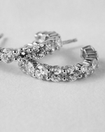 Shared Prong Diamond Hoop Earrings