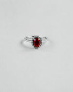 Ruby Halo Diamond Ring