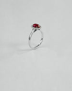 Ruby Halo Diamond Ring