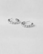 Shared Prong Diamond Hoop Earrings