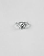 Cushion Cut Halo Engagement Ring