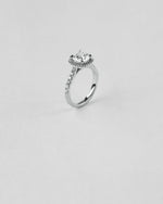 Cushion Cut Halo Engagement Ring