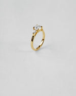 Pear Cut Three Stone Engagement Ring