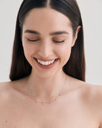 Seven Diamonds Bezel Necklace