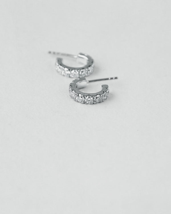 Half Hoop Diamond Earrings