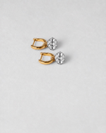 Oval Cut Georgian Hoop Earrings