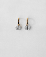 Oval Cut Georgian Hoop Earrings