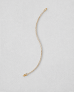 Four Prong Tennis Bracelet — Yellow gold