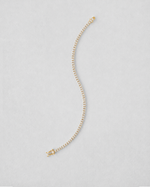 Four Prong Tennis Bracelet — Yellow gold