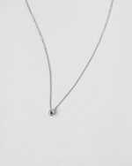 Bezel Set Diamond Necklace — White gold