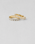 Double Sided Hoop Earrings — Yellow gold