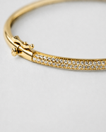 Diamond Pavé Bangle Bracelet — Yellow gold