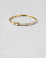 Diamond Pavé Bangle Bracelet — Yellow gold