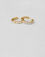 Double Sided Hoop Earrings — Yellow gold