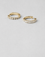 Double Sided Hoop Earrings — Yellow gold