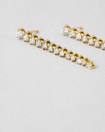 Diamond Drop Earrings — Yellow gold