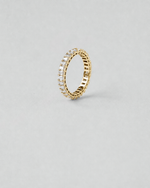 Emerald Cut Eternity Ring — Yellow gold