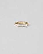 Emerald Cut Eternity Ring — Yellow gold
