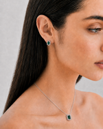 Emerald and Diamond Necklace — White gold