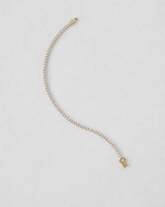 Four Prong Tennis Bracelet — Yellow gold