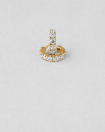 Half Hoop Diamond Earrings — Yellow gold