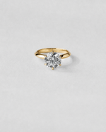 Knife Edge Engagement Ring — Yellow gold