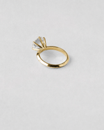 Knife Edge Engagement Ring — Yellow gold