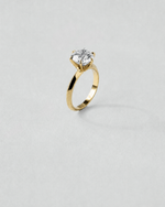 Knife Edge Engagement Ring — Yellow gold