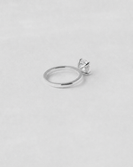 Hidden Halo Round Cut Engagement Ring — White gold