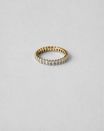 Oval Cut Eternity Ring — Yellow gold