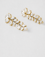 Pear and Marquise Cut Diamond Drop Earrings — Yellow gold
