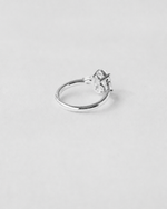 Oval Cut Three Stone Engagement Ring — White gold