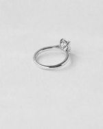 Oval Solitaire Engagement Ring — White gold