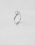 Oval Solitaire Engagement Ring — White gold