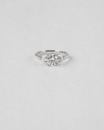 Pear Cut Three Stone Engagement Ring — White gold