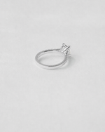Oval Cut Pavé Engagement Ring — White gold