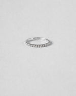 Round Cut Half Eternity Ring — White gold
