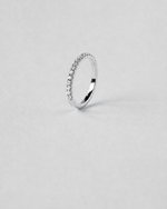 Round Cut Half Eternity Ring — White gold