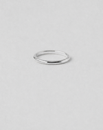 Round Gold Wedding Band — White gold