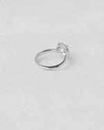 Round Cut Halo Engagement Ring — White gold