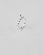 Round Cut Solitaire Engagement Ring — White gold