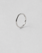 Round Gold Wedding Band — White gold