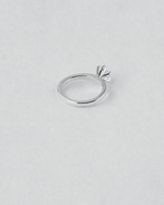 Round Cut Solitaire Engagement Ring — White gold