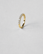 Shared Prong Half Eternity Ring — Yellow gold