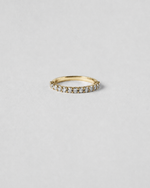 Shared Prong Half Eternity Ring — Yellow gold
