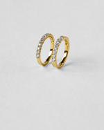 Shared Prong Half Eternity Ring — Yellow gold
