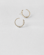 Single Prong Diamond Earrings — Yellow gold