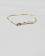 Diamond Bar Bracelet — Yellow gold