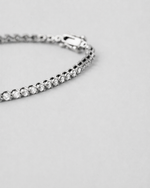 Three Prong Tennis Bracelet — White gold