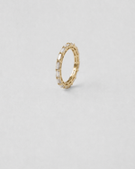 Vertical Emerald Cut Eternity Ring — Yellow gold